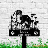 Custom Dog Memorial Stake - Australian Shepherds Sign - Pet Memorial Gifts - Metal Stake | GearViral