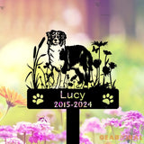 Custom Dog Memorial Stake - Australian Shepherds Sign - Pet Memorial Gifts - Metal Stake | GearViral