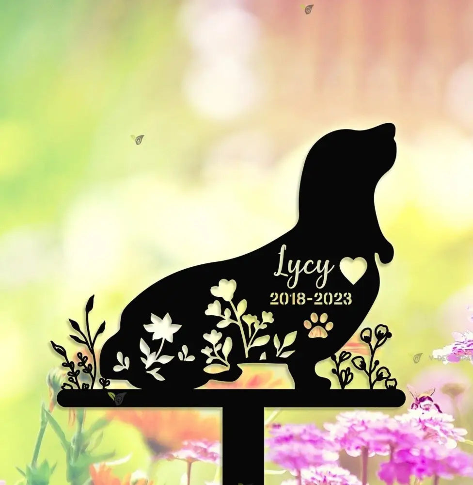 Custom Dog Memorial Stake - Basset Hounds Dog - Metal Stake - Basset Hounds Stake | GearViral