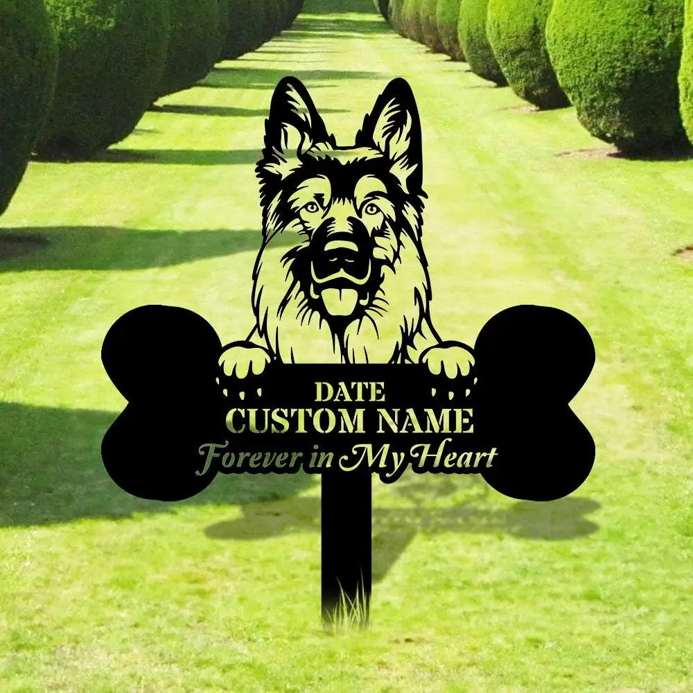 Custom Dog Memorial Stake Dog Grave Marker Every Dog Breed Metal Stake Personalized Dog Garden Sign Pet Loss Gift