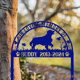 Custom Dog Memorial Stake - Personalized Pet Garden Sign Dog Grave Marker Pet Loss Gift Custom Dog Garden Sign