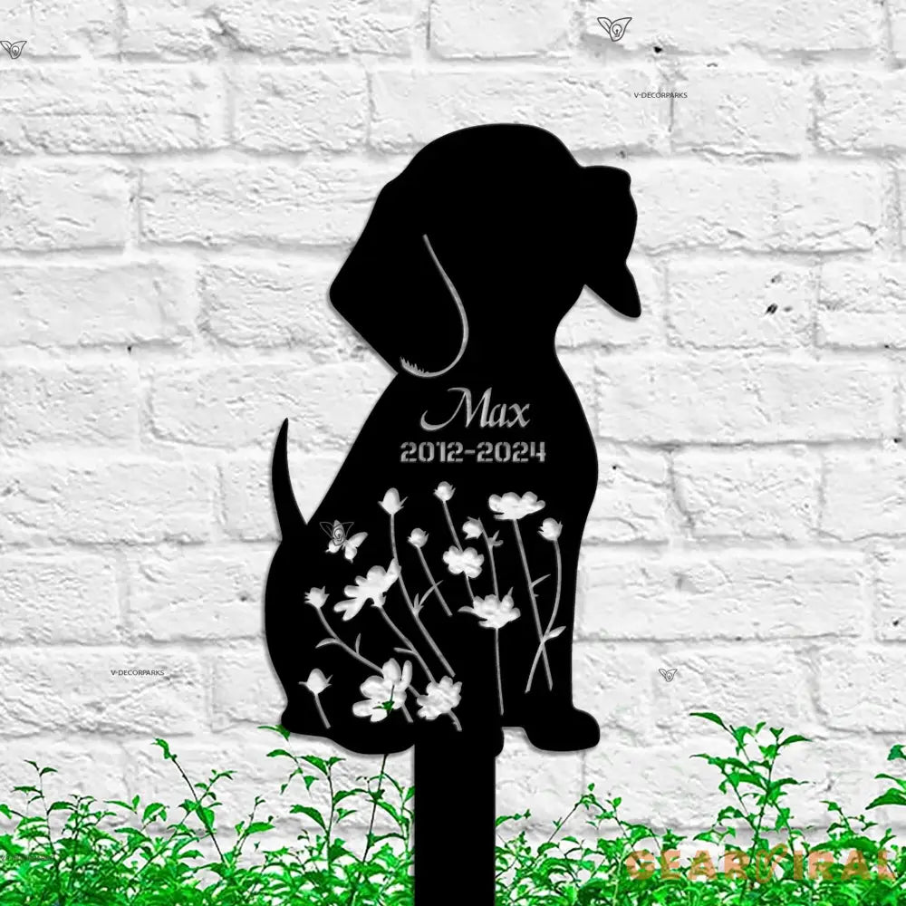 Custom Dog Metal Stake Sign - Beagle Dog Lover - Beagle Dog Loss - Dog Garden Sign | GearViral