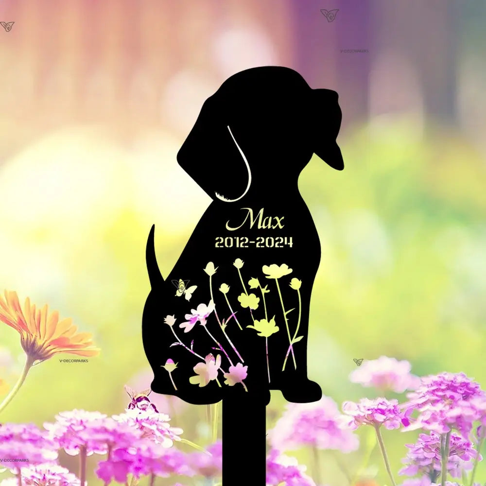 Custom Dog Metal Stake Sign - Beagle Dog Lover - Beagle Dog Loss - Dog Garden Sign | GearViral