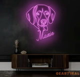 Custom Dog Portrait Neon Sign - Personalized Pet LED Neon Light Puppy Wall Decor Unique Custom Pet Neon Sign for Home