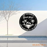 Custom Dolphin Beach Decor Nautical Decor Lake House Decor Personalized Dolphin Metal Signs Metal Coastal Decor Outdoor