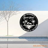 Custom Dolphin Beach Decor Nautical Decor Lake House Decor Personalized Dolphin Metal Signs Metal Coastal Decor Outdoor