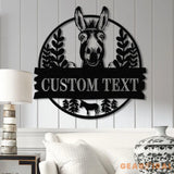 Custom Donkey Farm Metal Sign Donkey Family Sign Custom Donkey Farm Name Sign Donkey Barn Sign Farmhouse Decor Gift for