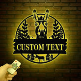 Custom Donkey Farm Metal Sign Donkey Family Sign Custom Donkey Farm Name Sign Donkey Barn Sign Farmhouse Decor Gift for