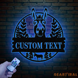 Custom Donkey Farm Metal Sign Donkey Family Sign Custom Donkey Farm Name Sign Donkey Barn Sign Farmhouse Decor Gift for