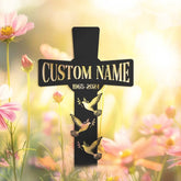 Custom Dove Memorial Cross - Memorial Garden Stakes - Dad Memorial Gift - Mom Memorial Gift | GearViral