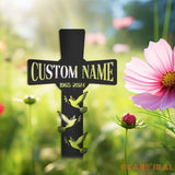 Custom Dove Memorial Cross - Memorial Garden Stakes - Dad Memorial Gift - Mom Memorial Gift | GearViral