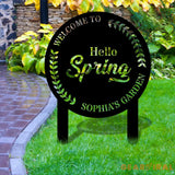 Custom Dragon and Fairy Metal Stake Personalized Family Name Yard Sign Outdoor Door Garden Decor Garden Art Gift for