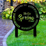 Custom Dragon and Fairy Metal Stake Personalized Family Name Yard Sign Outdoor Door Garden Decor Garden Art Gift for