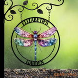 Custom Dragonfly Garden Sign | Personalized Metal Garden Decor Custom Name Sign Dragonfly Wall Art - Gift For Gardener