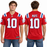Custom Drake Maye New England Patriots Fan Inspired Team Premium F.U.S.E. Stitched Premium Limited Jersey - Navy