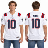 Custom Drake Maye New England Patriots Fan Inspired Team Premium F.U.S.E. Stitched Premium Limited Jersey - Navy