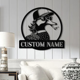 Custom Duck Metal Wall Art with LED Lights Personalized Duck Name Sign Rustic Wall Decor Man Cave & Cabin Decor Unique
