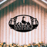 Custom Duck Quack House Metal Sign Personalized Duck Farm Sign Lake Farmhouse Decor,Duck Hutch Coop Sign Quack Shack