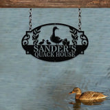 Custom Duck Quack House Metal Sign Personalized Duck Farm Sign Lake Farmhouse Decor,Duck Hutch Coop Sign Quack Shack