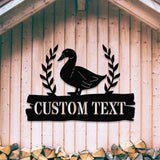 Custom Duck Sign Personalized Duck Metal Sign Farmhouse Decor Duck Hutch Coop Sign Quack Shack Cabin Decor Farmer Gift