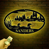 Custom Duck Sign with Led Lights Personalized Duck Metal Sign Farmhouse Decor Duck Hutch Coop Sign Quack Shack Cabin