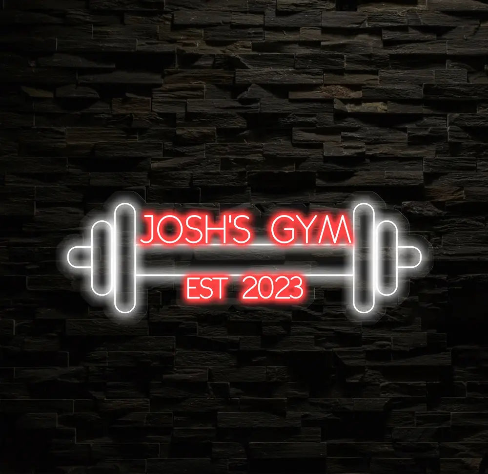 Custom Dumbbell Neon Sign Gym Wall Hanging Neon Barbell Neon Light Sign For Sports Room Decor Club Party Bar Gym Custom