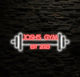 Custom Dumbbell Neon Sign Gym Wall Hanging Neon Barbell Neon Light Sign For Sports Room Decor Club Party Bar Gym Custom