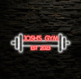 Custom Dumbbell Neon Sign Gym Wall Hanging Neon Barbell Neon Light Sign For Sports Room Decor Club Party Bar Gym Custom