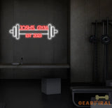 Custom Dumbbell Neon Sign Gym Wall Hanging Neon Barbell Neon Light Sign For Sports Room Decor Club Party Bar Gym Custom