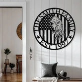 Custom Eagle With American Flag United States Metal Art Metal Flag Veterans Day Gift American Flag Gift For Him