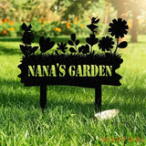 Custom Fairy Garden Sign,Metal Fairy Garden Stake,Personalized Garden Sign,Sign for Flower Beds,Outdoor Yard Decor