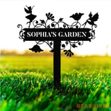 Custom Fairy Metal Garden Sign,Custom Garden Sign,Fairy Garden Stake,Outdoor Garden Yard Decor,Metal Fairy Garden