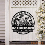 Custom Family Garden Sign Personalized Name Garden Metal Sign Outdoor Garden Decor Signs Welcome Garden Decor Gift for