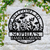 Custom Family Garden Sign Personalized Name Garden Metal Sign Outdoor Garden Decor Signs Welcome Garden Decor Gift for