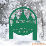 Custom Family Name Christmas Tree Metal Yard Stake Outdoor Christmas Decor Holiday Decor Merry Christmas Sign Outdoor