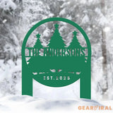 Custom Family Name Christmas Tree Metal Yard Stake Outdoor Christmas Decor Holiday Decor Merry Christmas Sign Outdoor