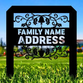 Custom Family Name Pumpkin Garden Metal Stake Personalized Family Name Yard Sign Outdoor Door Garden Decor Garden Art