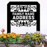 Custom Family Name Pumpkin Garden Metal Stake Personalized Family Name Yard Sign Outdoor Door Garden Decor Garden Art