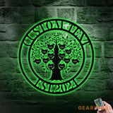Custom Family Name Sign Life Tree Metal Sign - Personalized Family LED Wall Decor Personalized Wall Art Housewarming