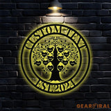 Custom Family Name Sign Life Tree Metal Sign - Personalized Family LED Wall Decor Personalized Wall Art Housewarming