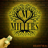 Custom Family Name Sign with Led Lights Personalized Family Tree Decor Tree Sign for Home Last Name Sign Christmas Gifts