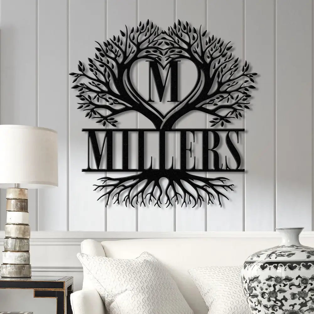 Custom Family Name Sign with Led Lights Personalized Family Tree Decor Tree Sign for Home Last Name Sign Christmas Gifts