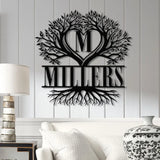 Custom Family Name Sign with Led Lights Personalized Family Tree Decor Tree Sign for Home Last Name Sign Christmas Gifts