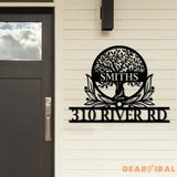 Custom Family Tree of Life Address Sign Metal Home Sign House Numbers Sign - Gearviral