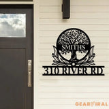 Custom Family Tree of Life Address Sign Metal Home Sign House Numbers Sign - Gearviral