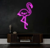 Custom Flamingo Neon Sign – Multi-Color LED Neon Light for Home Office or Café Decor – Unique Wall Art for Flamingo