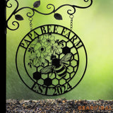 Custom Floral Bee Farm Sign Bee Metal Sign Honey Bee Garden Decor Flower Bee Garden Art Florists Gift Bee Yard Sign Bee