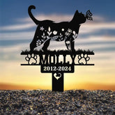 Custom Floral Cat Memorial Stake Cat Grave Marker Pet Memorial Gift Cat Memorial Plaque Pet Loss Gift Remembrance Stake