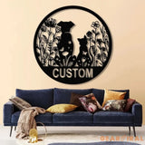 Custom Floral Dog and Cat Metal Sign Dog and Cat Garden Sign Personalized Cat Dog Name Sign Pet Lover Gift Dog Mom Gift