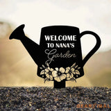 Custom Floral Watering Can Garden Stake Personalized Garden Metal Sign Outdoor Garden Decor Garden Art Mother’s Day